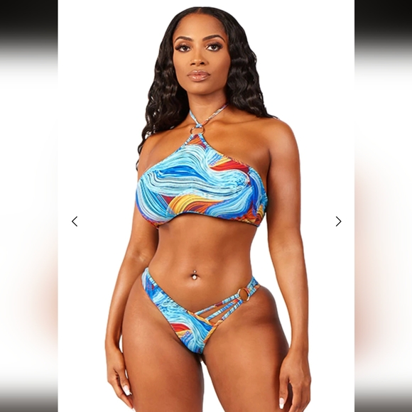Blue Abstract Bikini - Picture 1 of 1
